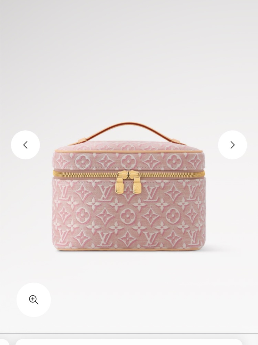 Louis Vuitton Pink Monogram Canvas Vanity Case with Gold Hardware